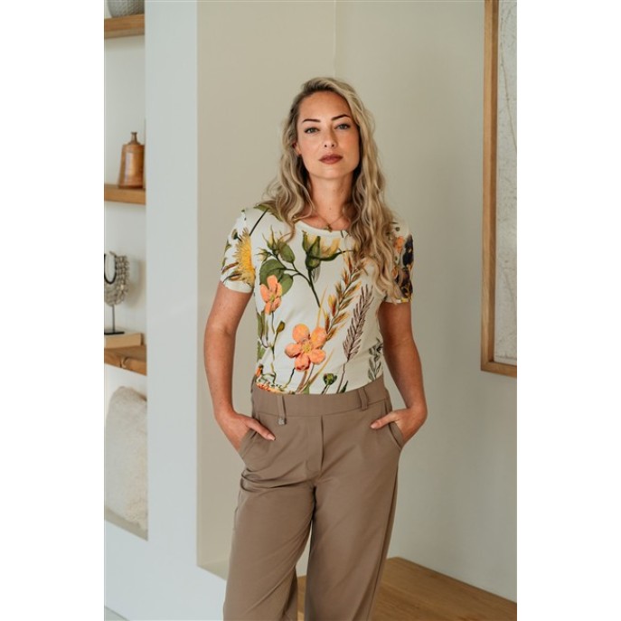 Andco Woman Broek Paulien Travel Taupe Andco Woman Broek Paulien Travel Taupe